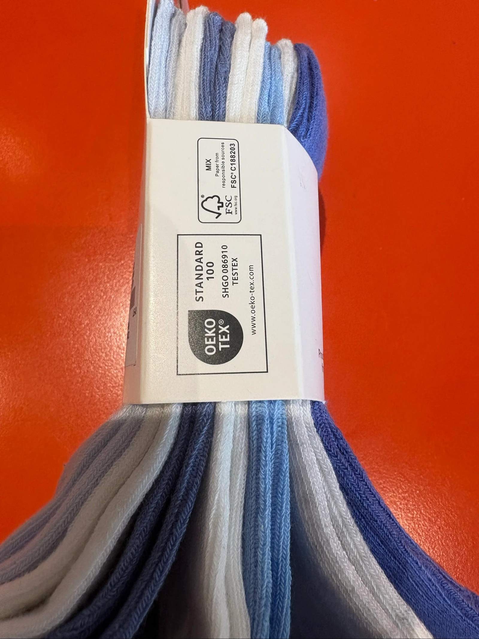 Pack 7 paar blauw-witte enkelsokjes Primark 39-42 nieuwe sokken chaussettes – photo 6